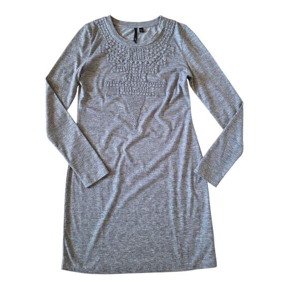 Joe's Jeans Dresses & Skirts - Joe's Jeans Heather Gray Textured Knee Length Sweater Dress Size S EUC